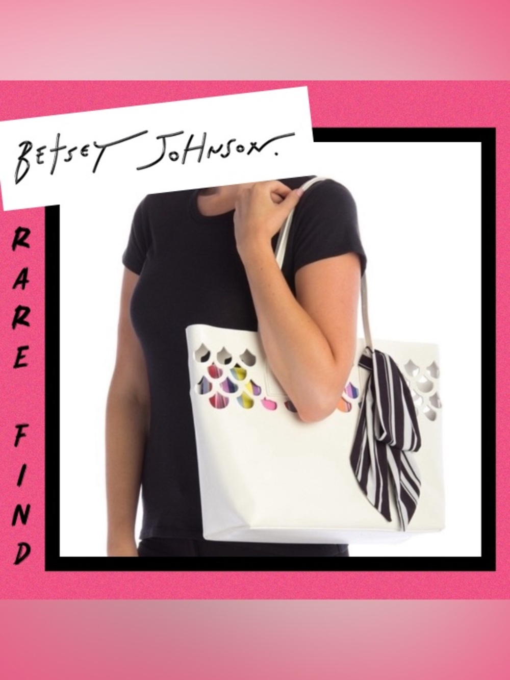 Rare find! Tote w/cosmetic bag & scarf